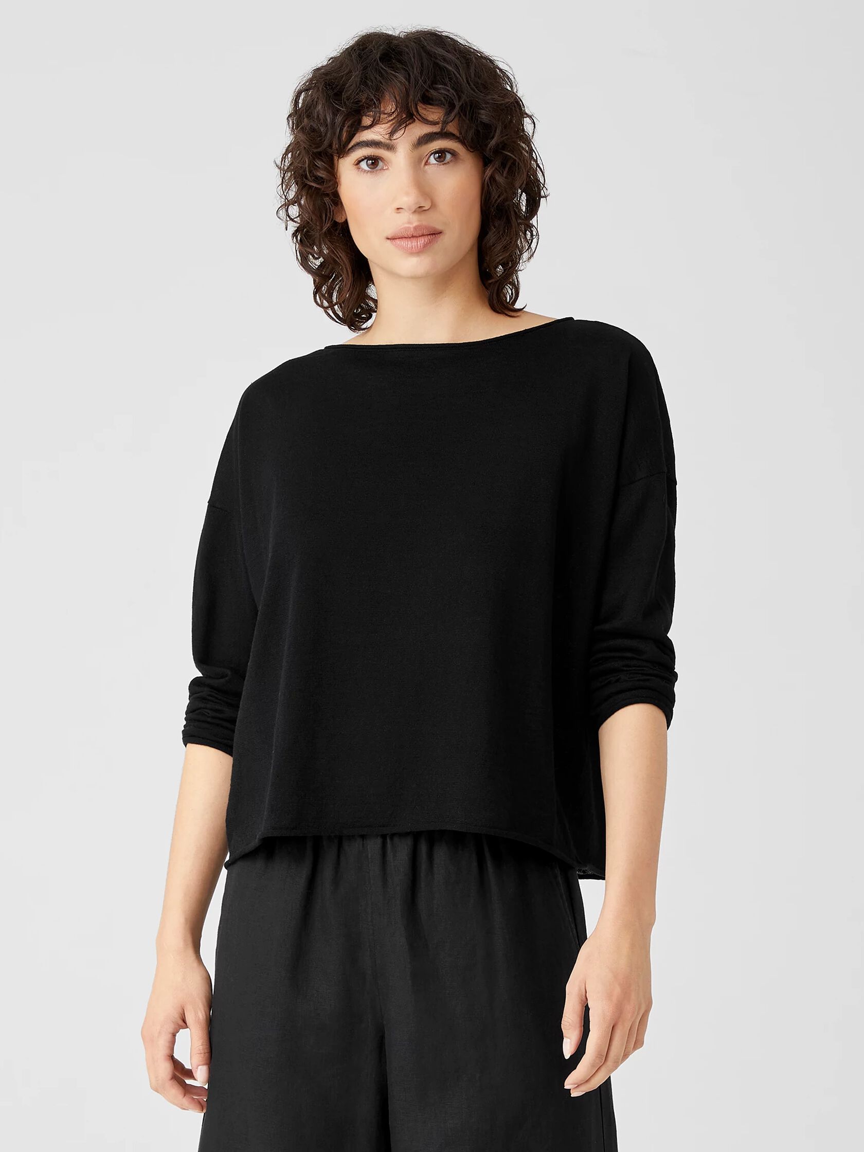 Organic Linen Cotton Jersey Box-Top