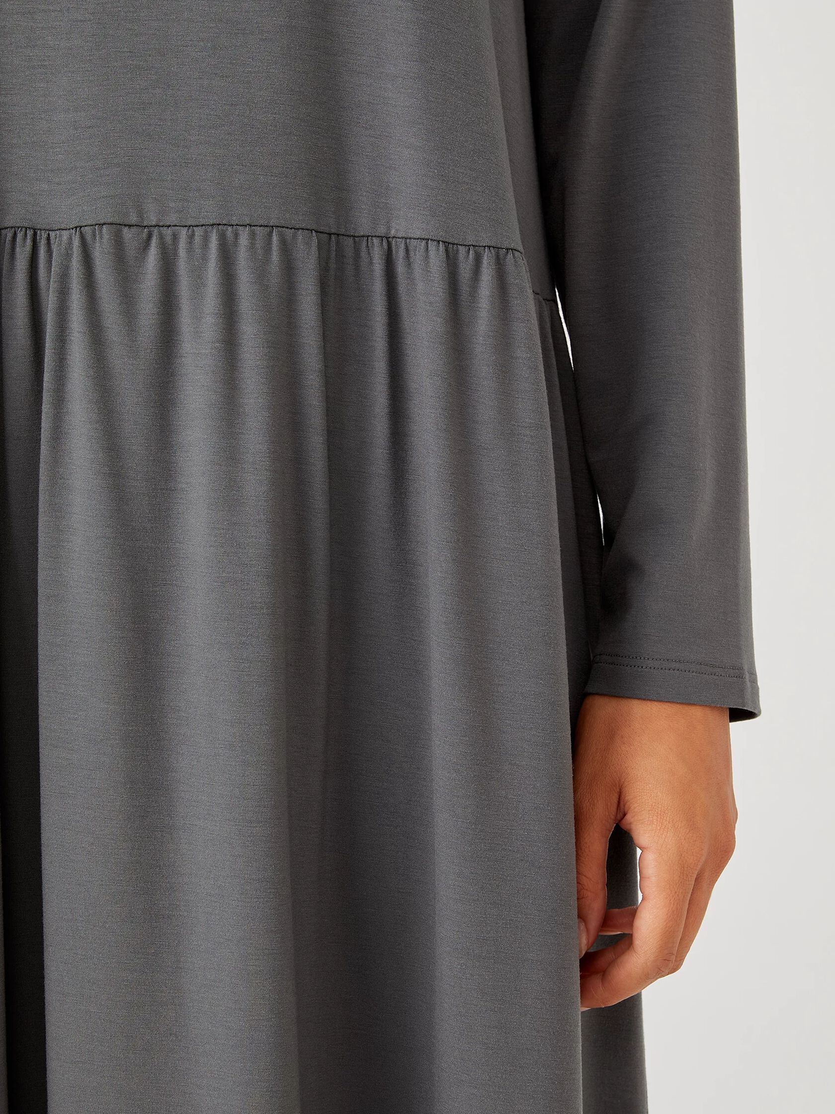 Fine Jersey Shirred Dress