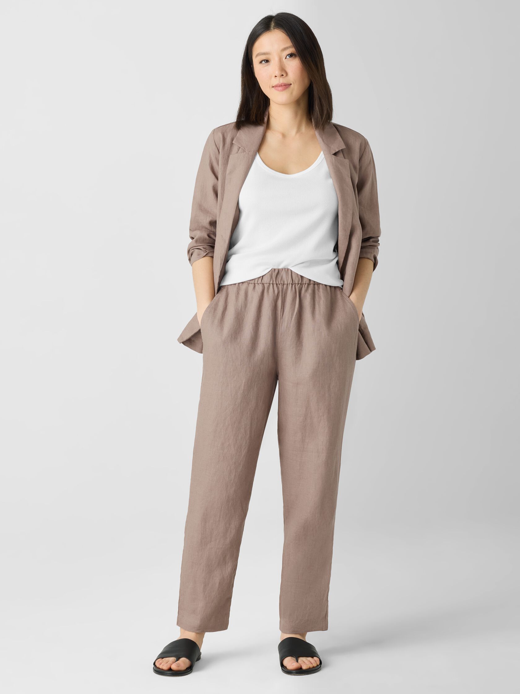 Organic Linen&nbsp;Tapered Pant