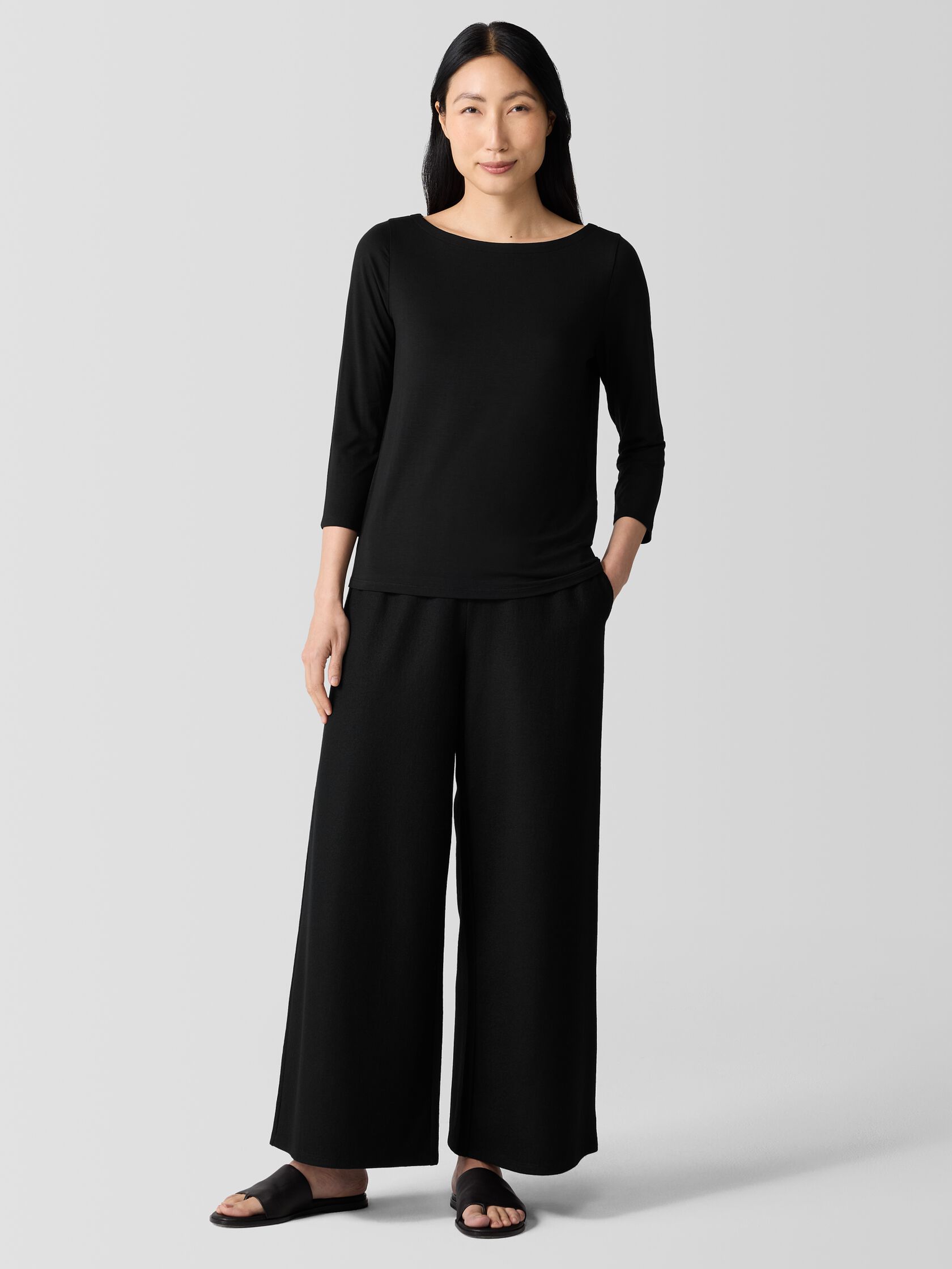 Fine Jersey Bateau Neck Top