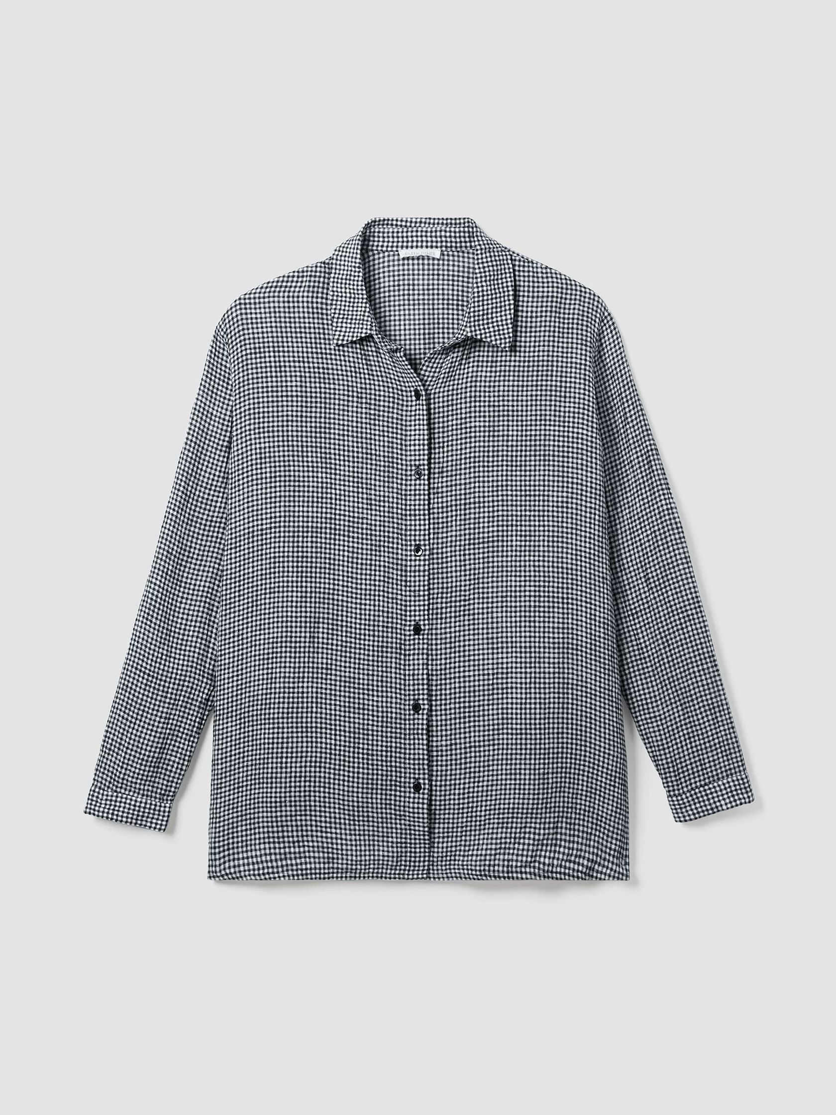 Puckered Organic Linen Classic Collar Shirt