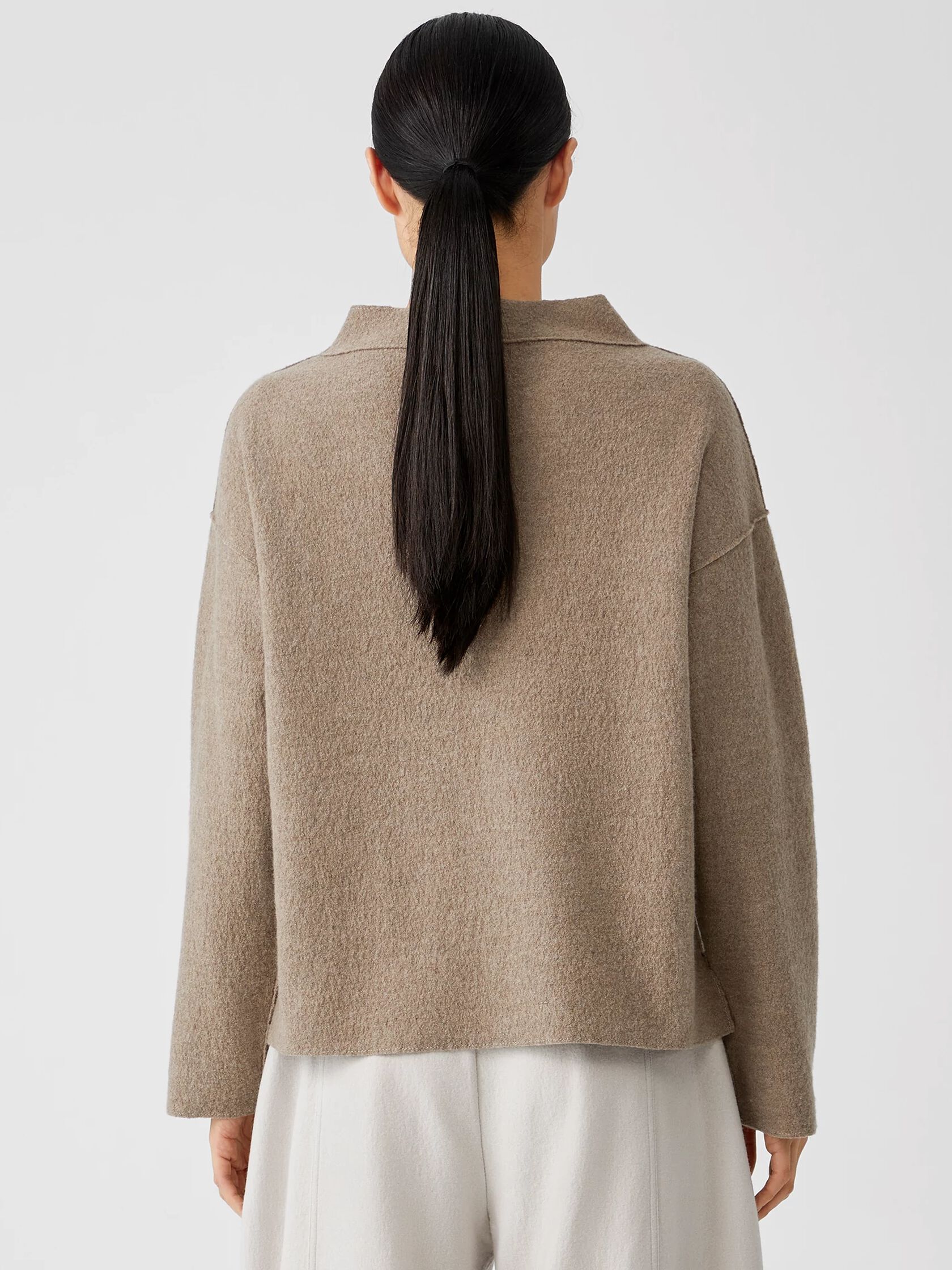 Lightweight Boiled Wool Box-Top in Responsible Wool