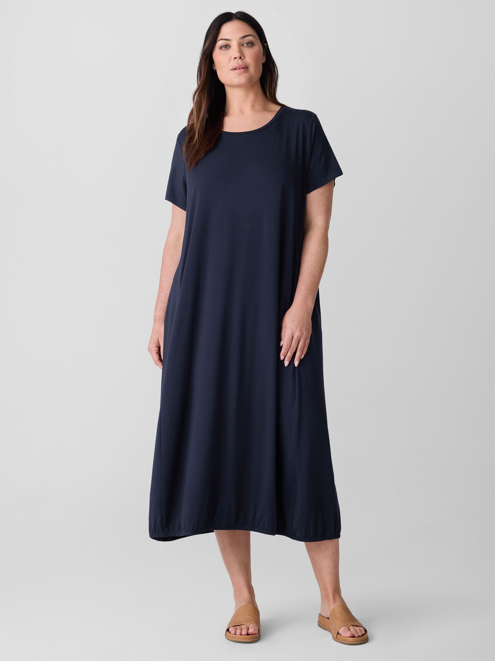Fine Jersey Lantern Dress