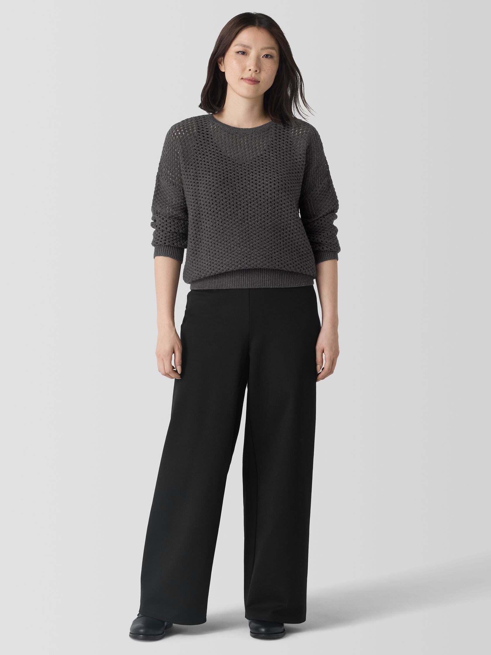 Merino Crew Neck Top in Regenerative Wool
