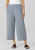 Striped Organic Linen Crinkle&nbsp;Wide-Leg Pant