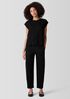 Textured Stretch Rib Lantern Pant