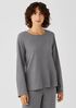 Cozy Organic Cotton Interlock Jewel Neck Top
