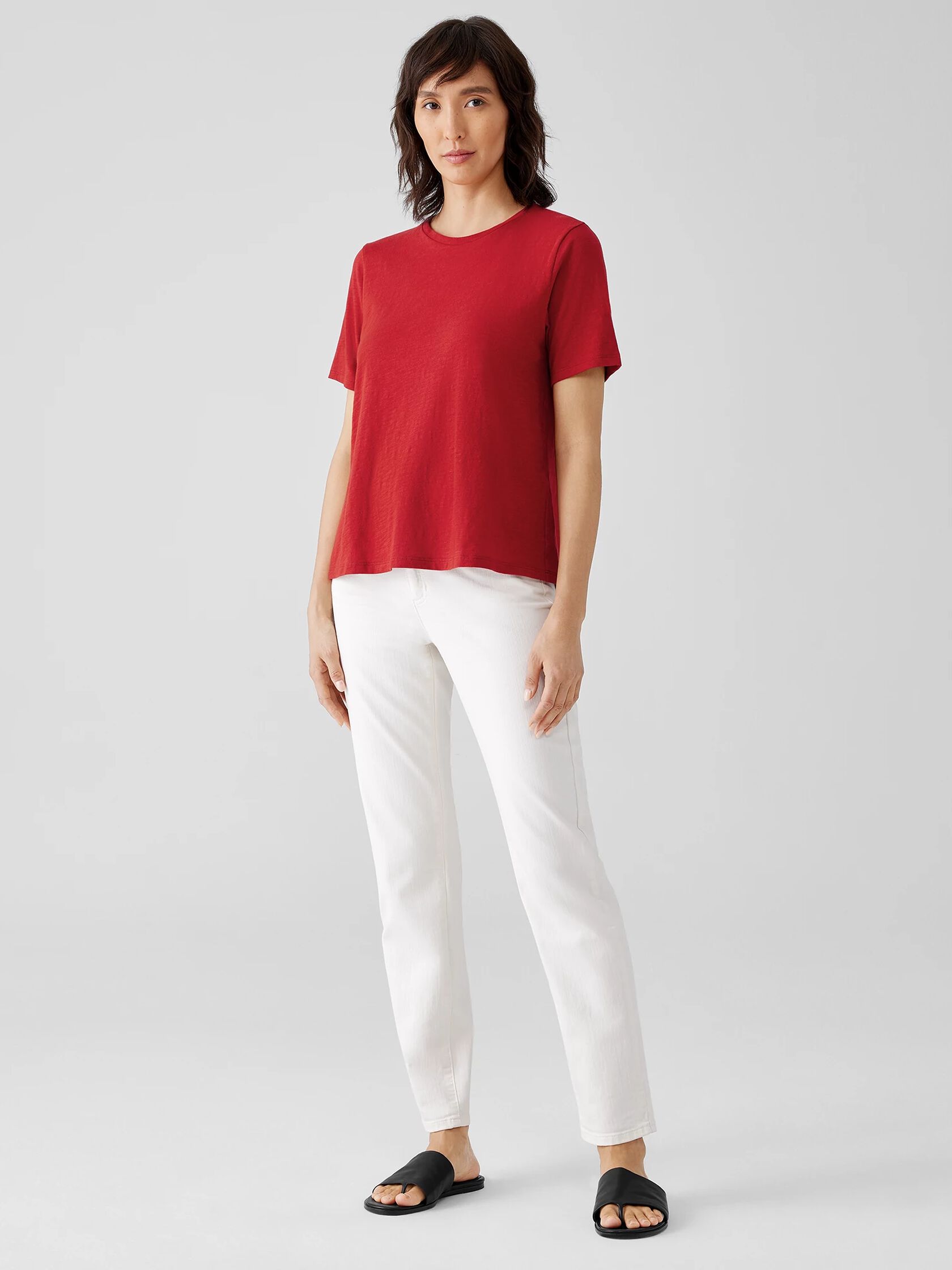 Organic Cotton Slub Crew Neck Tee