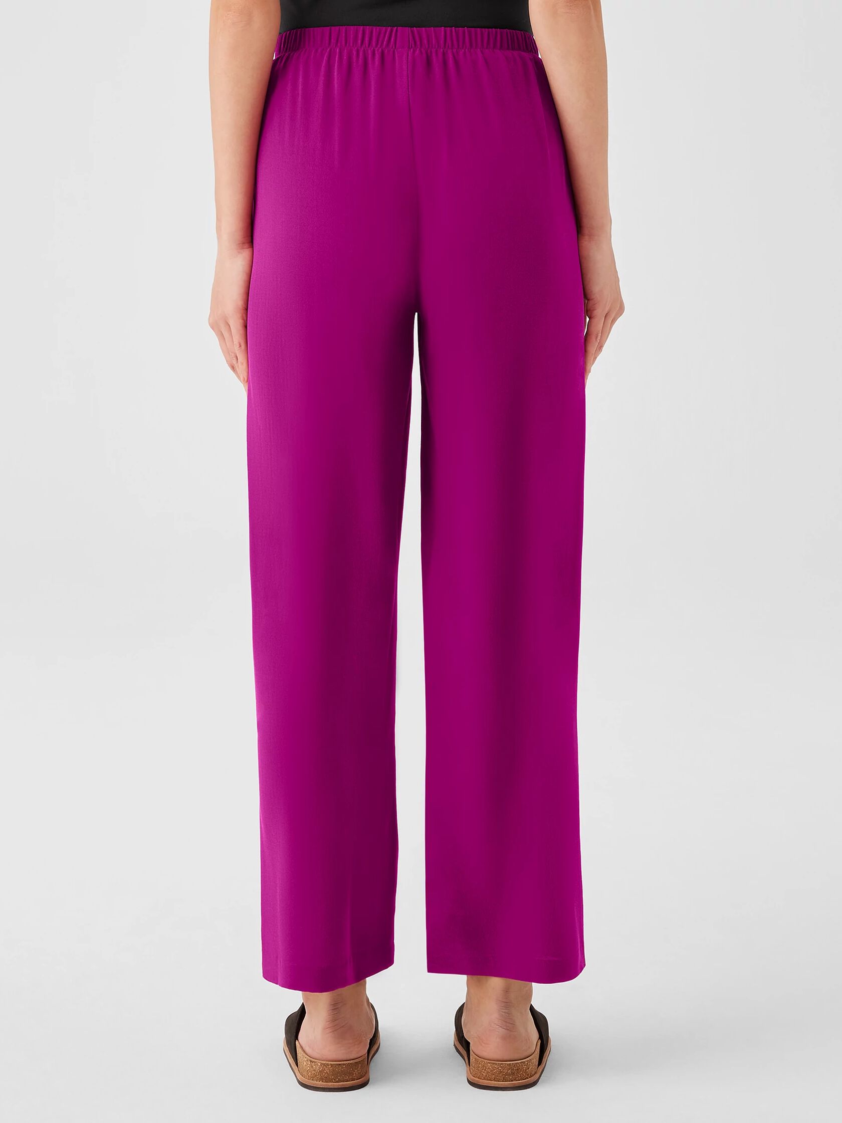 Silk Georgette Crepe Straight Pant