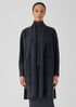 Lightweight Boiled&nbsp;Wool High Collar Coat in Regenerative Wool