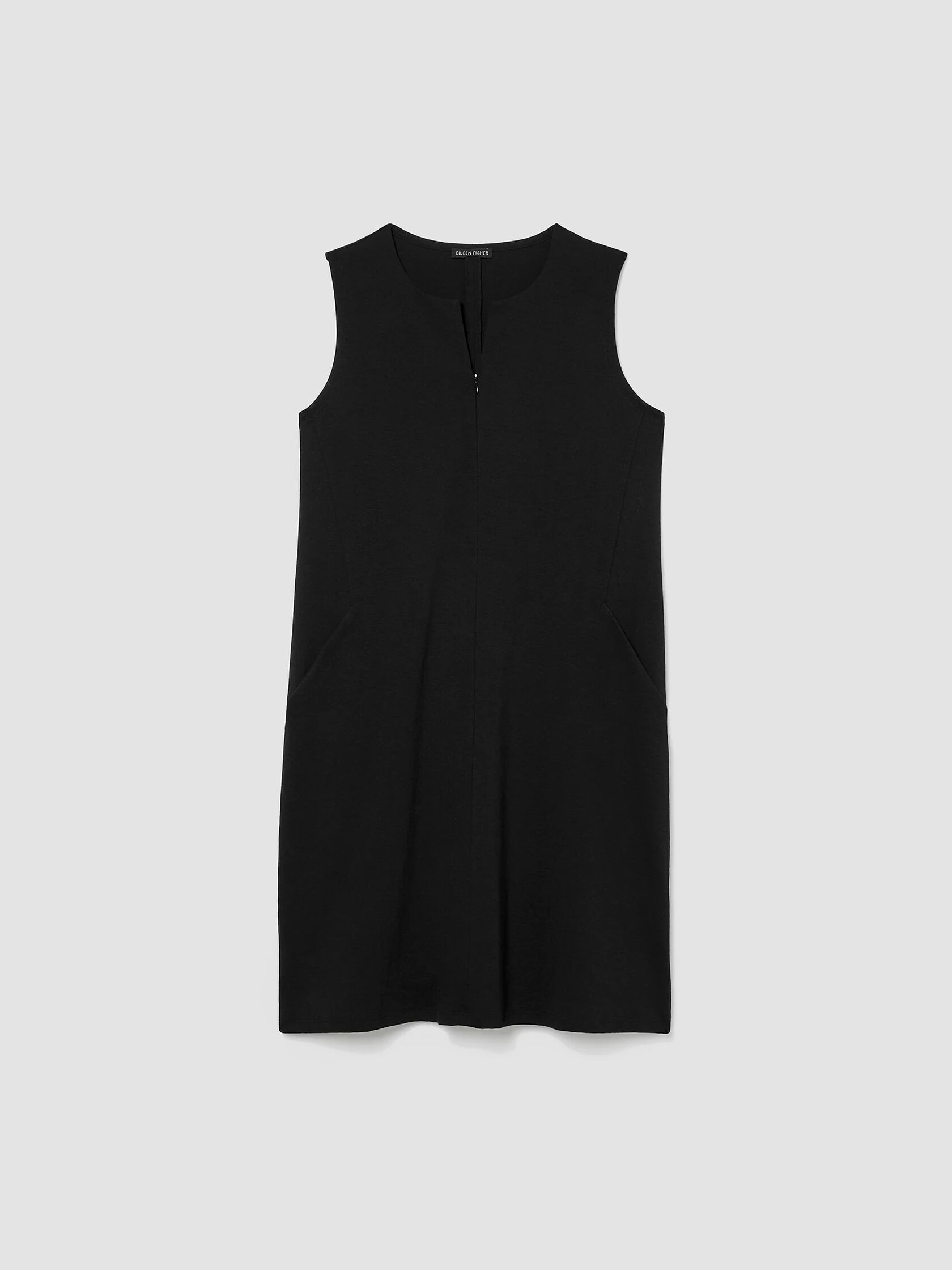 Organic Cotton Ponte Zip-Up Dress