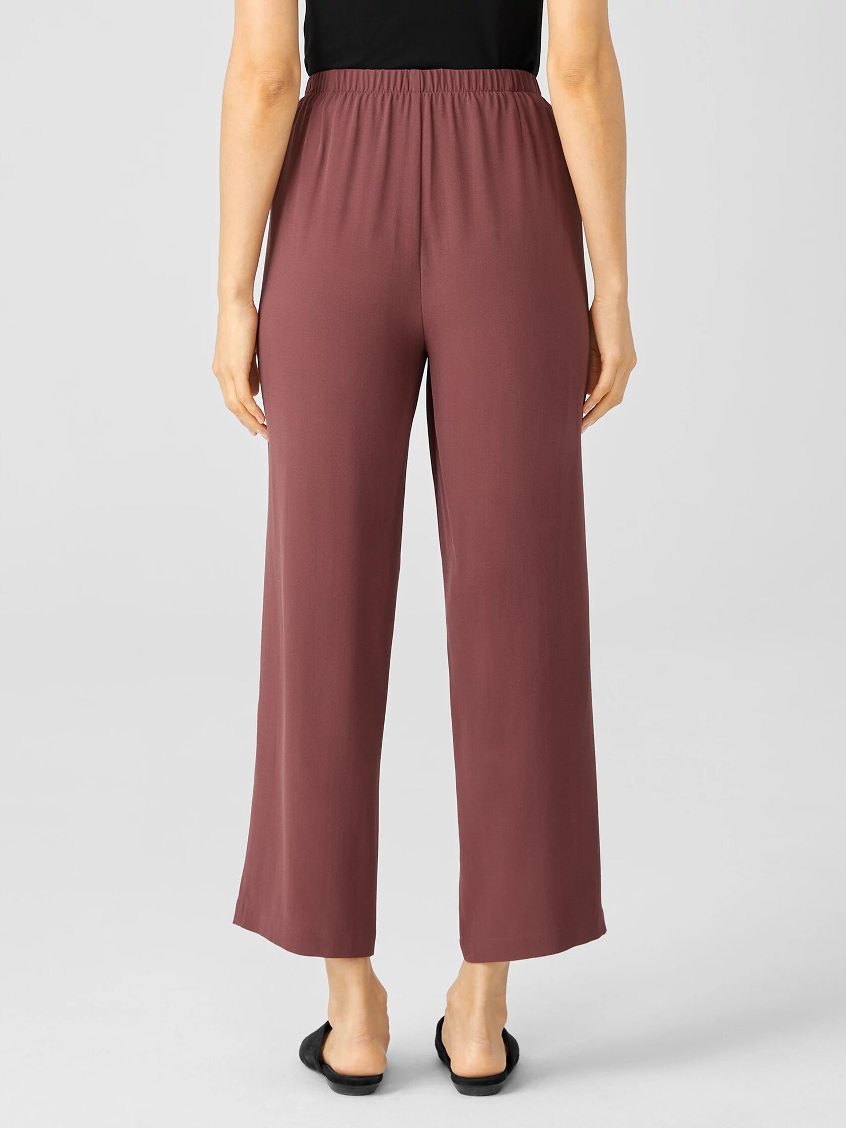 Silk Georgette Crepe Straight Pant
