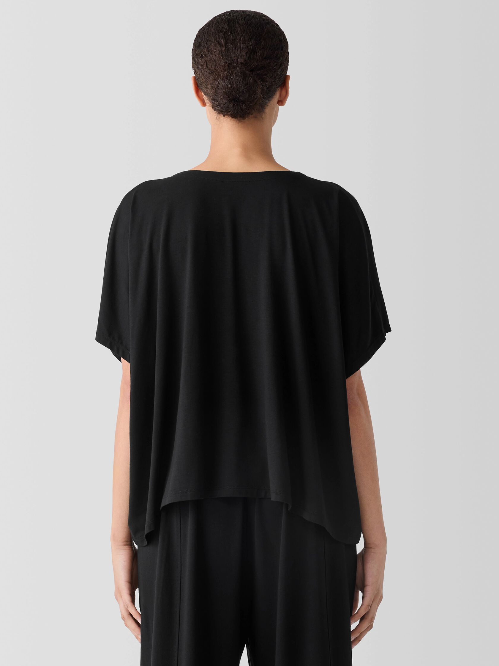 Fine Jersey Crew Neck Box-Top