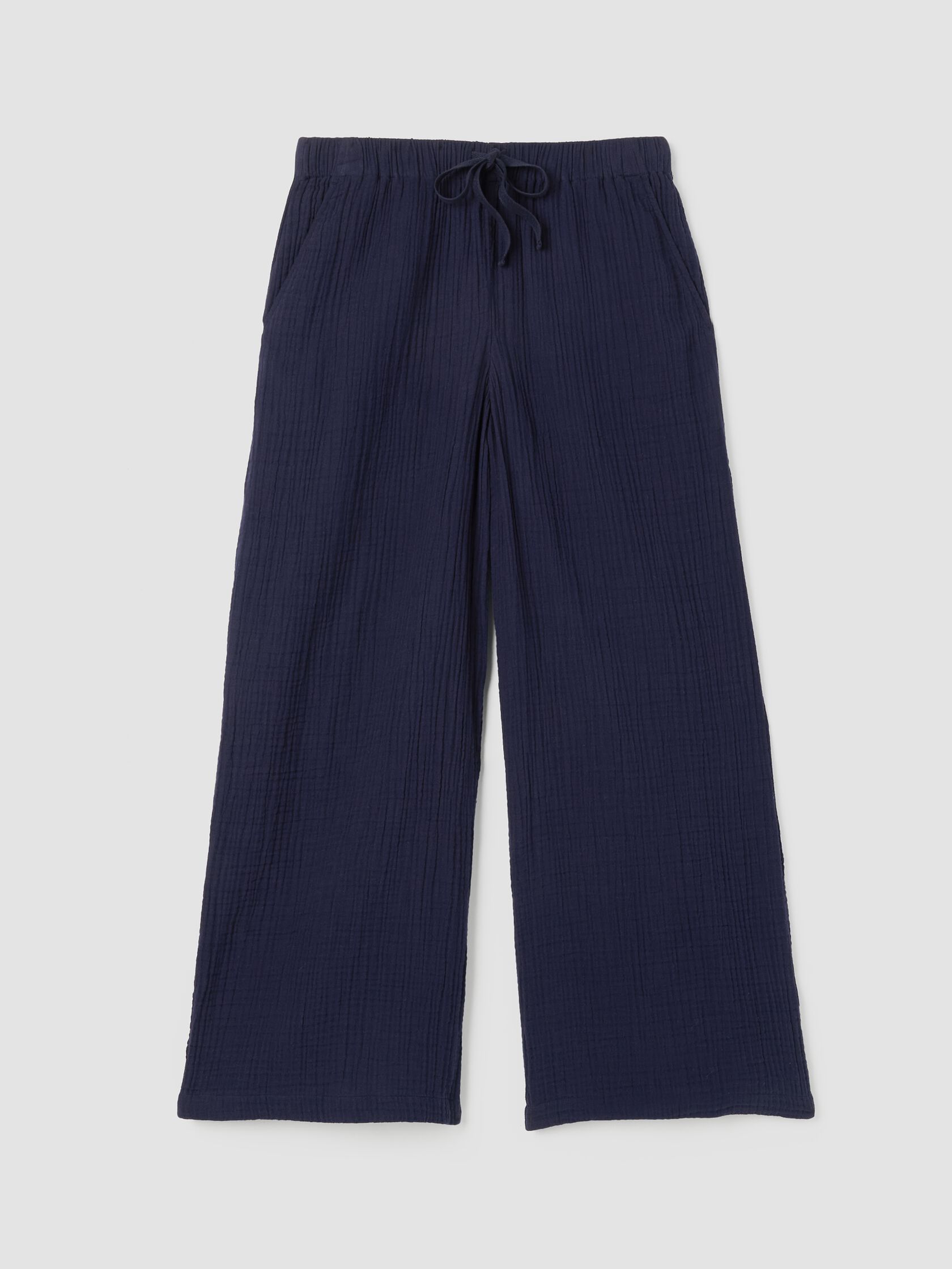 Organic Cotton Lofty Gauze Wide-Leg Pant