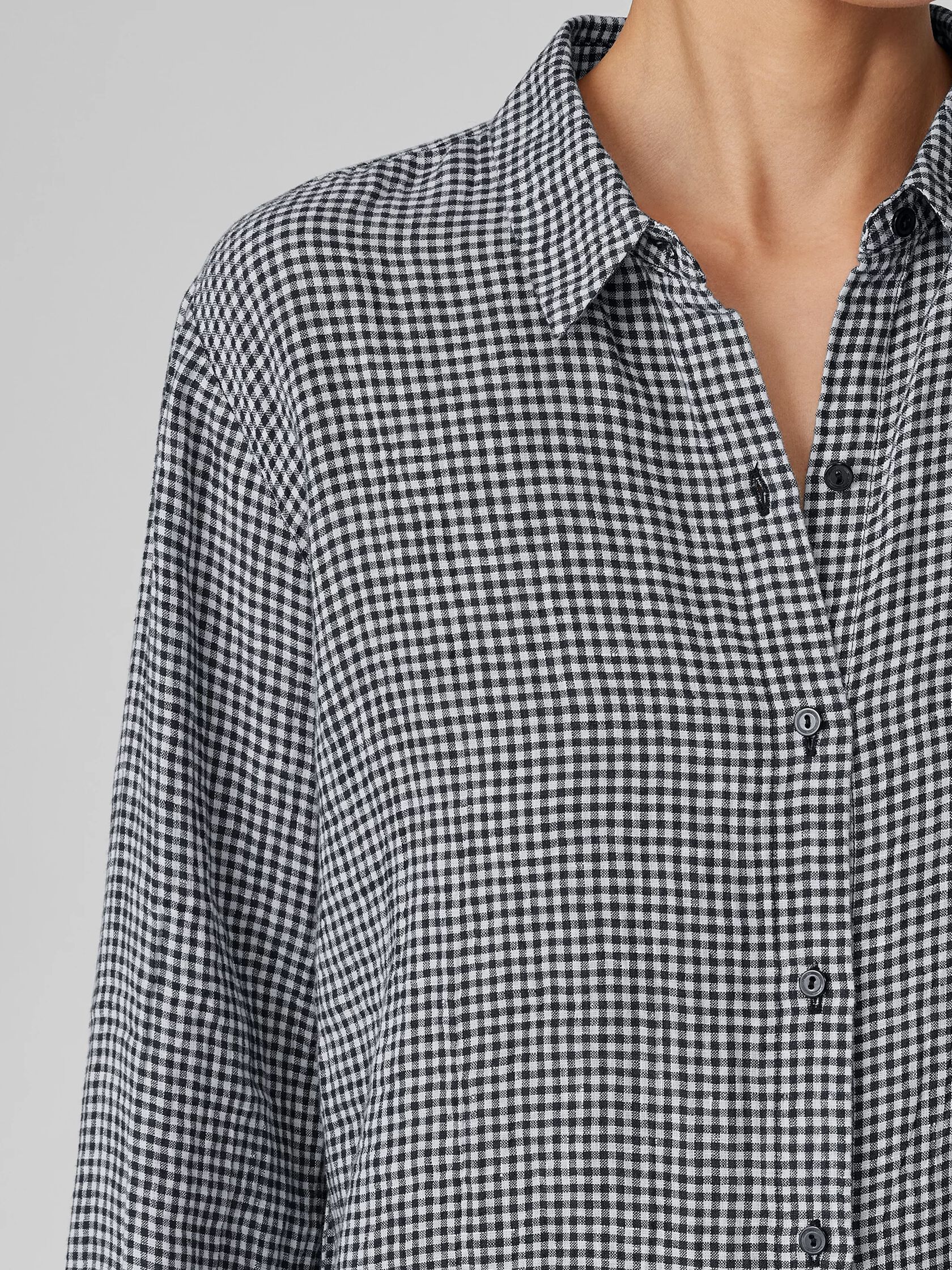 Puckered Organic Linen Classic Collar Shirt