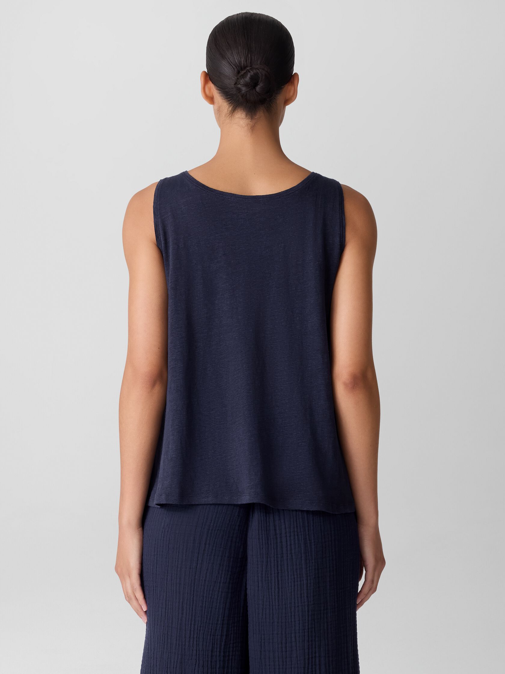 Organic Linen Jersey Scoop Neck Tank