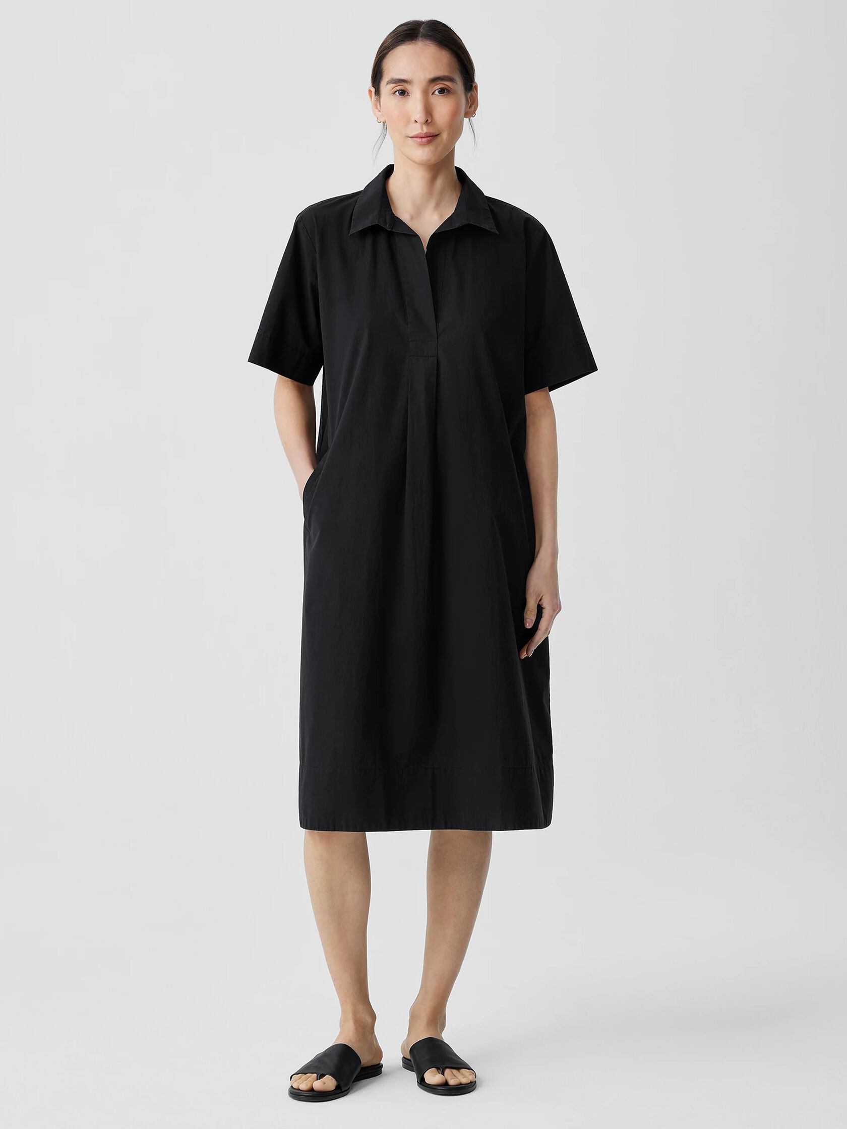 Washed Organic Cotton Poplin&nbsp;Dress