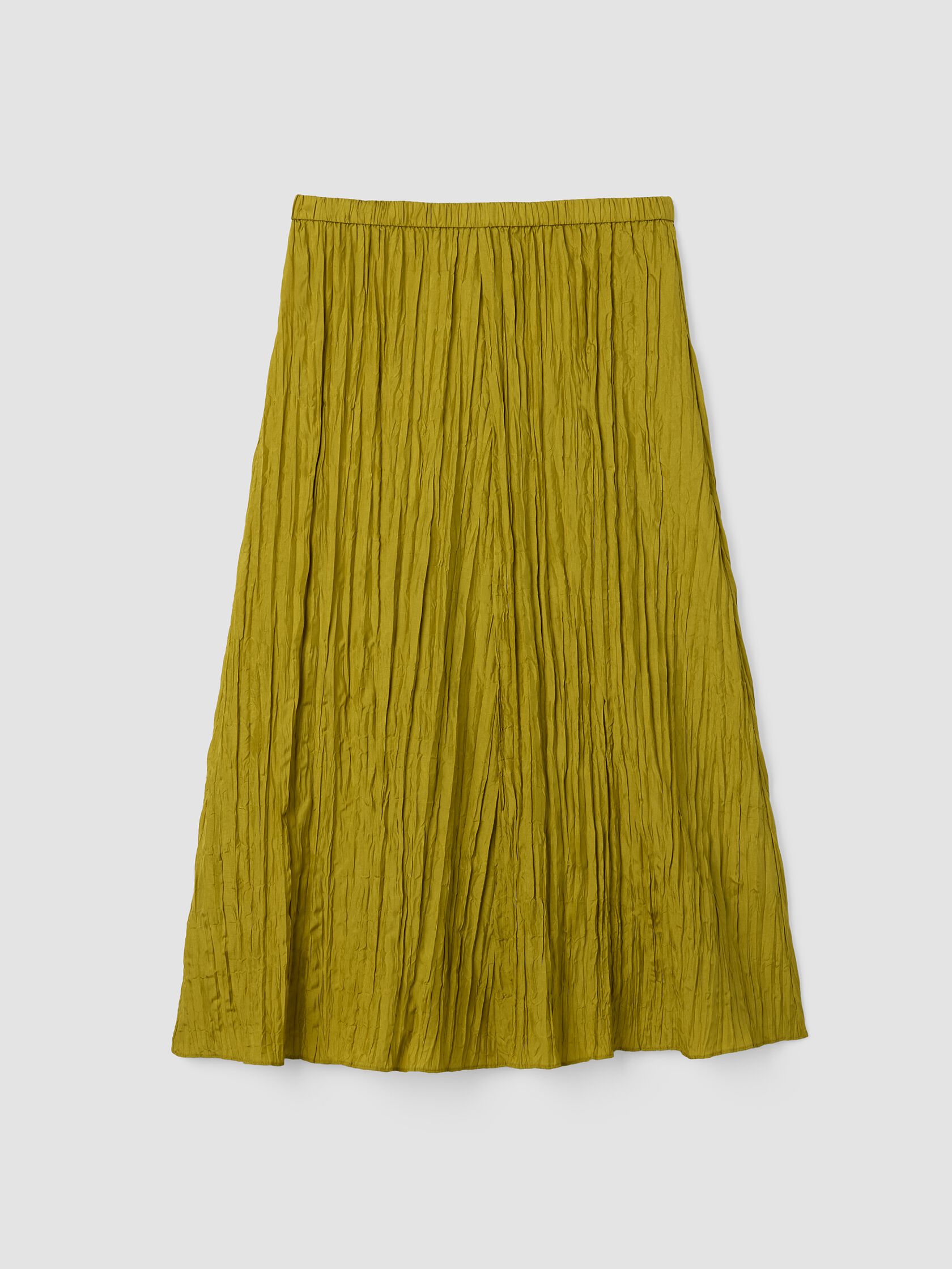Crushed Silk Flared Skirt