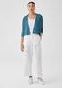 Organic Linen Cotton Airy Tuck Cropped Cardigan