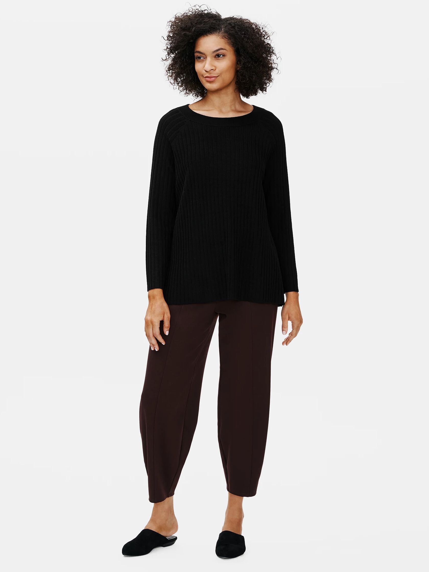 Merino Crew Neck Top in Regenerative Wool