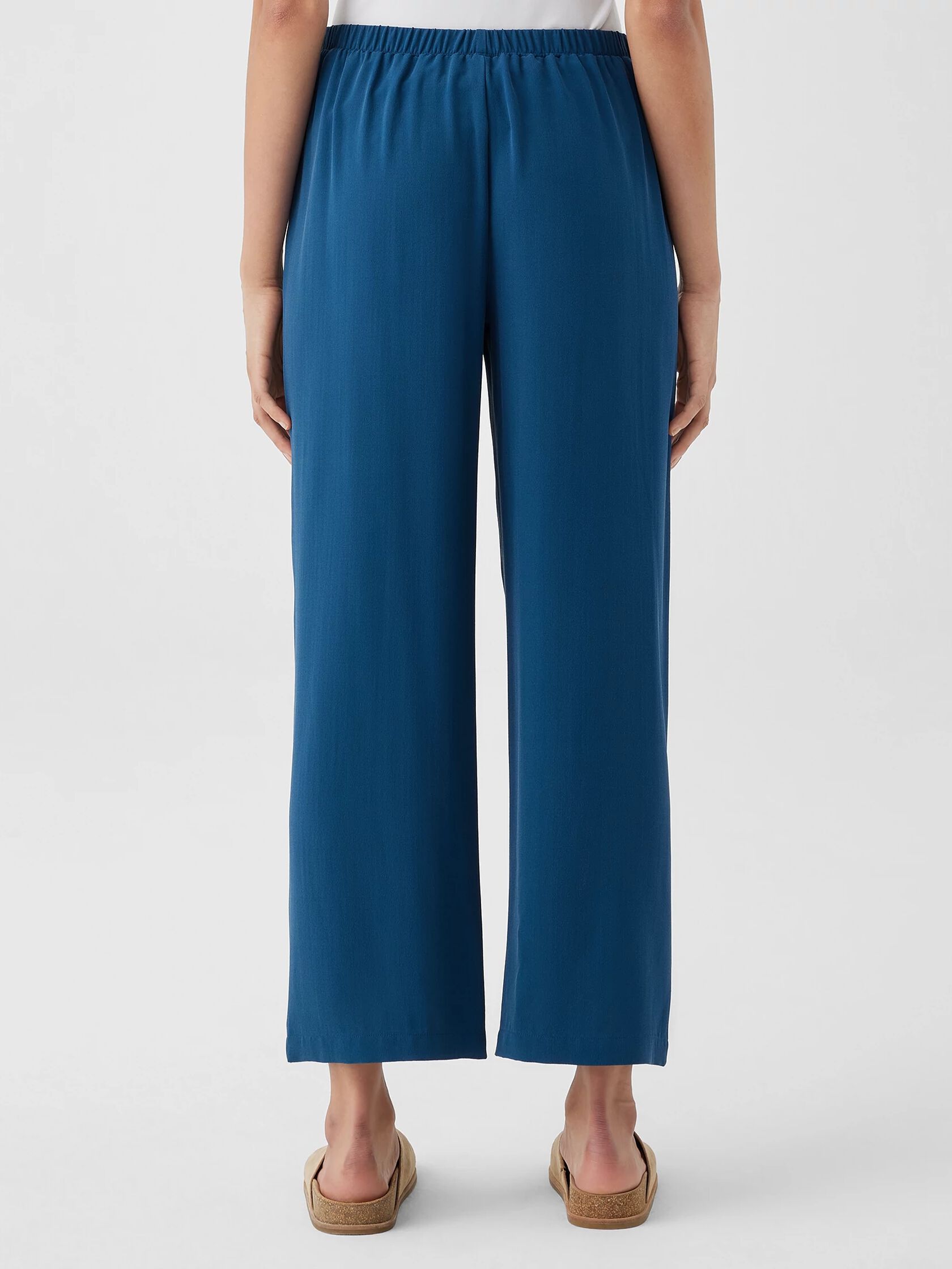 Silk Georgette Crepe Straight Pant