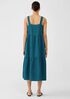 Washed Organic Linen Delave Tiered Dress