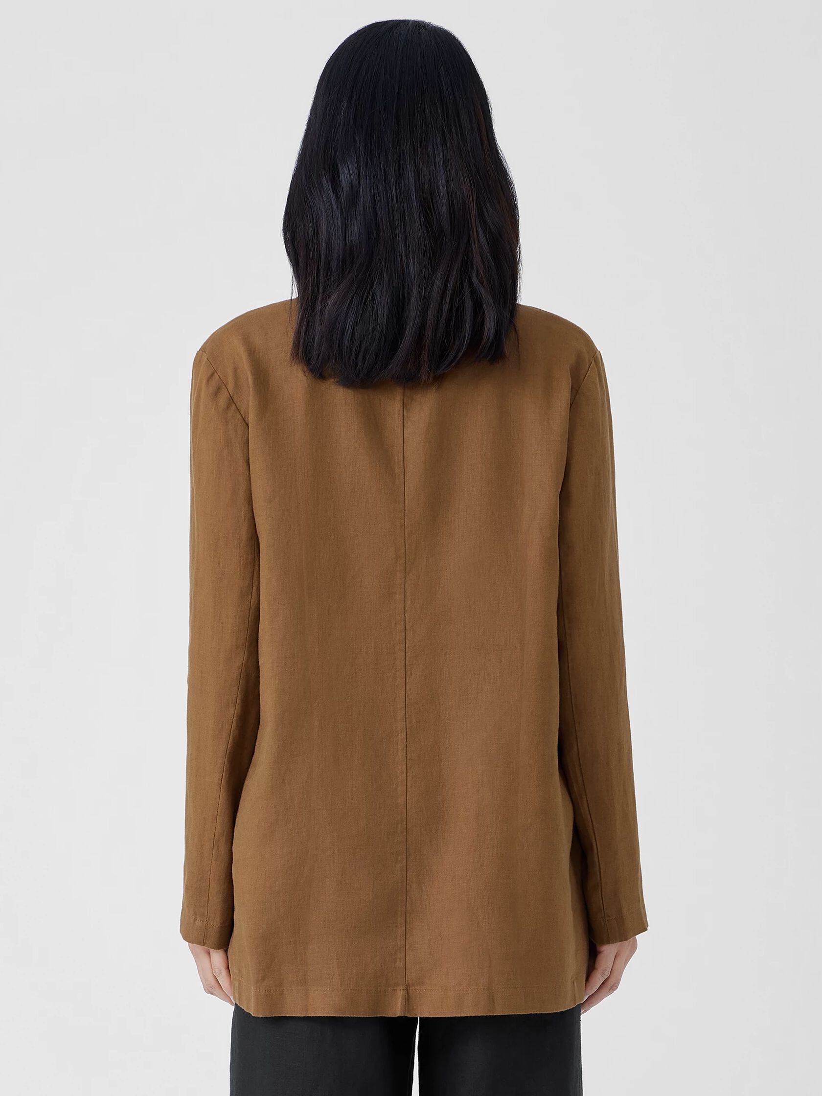 Organic Linen Long Blazer