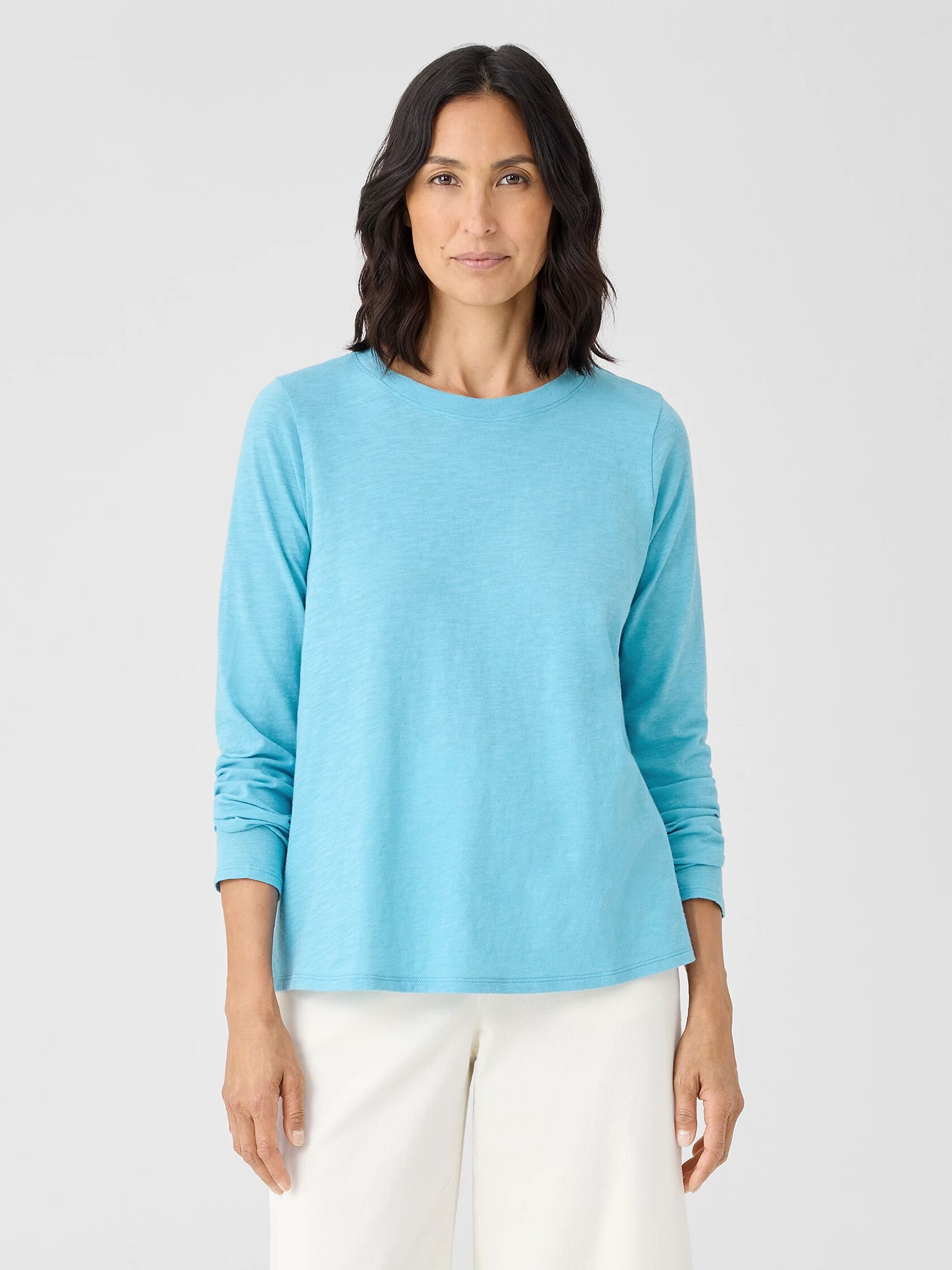 Organic Cotton Slub Crew Neck Top