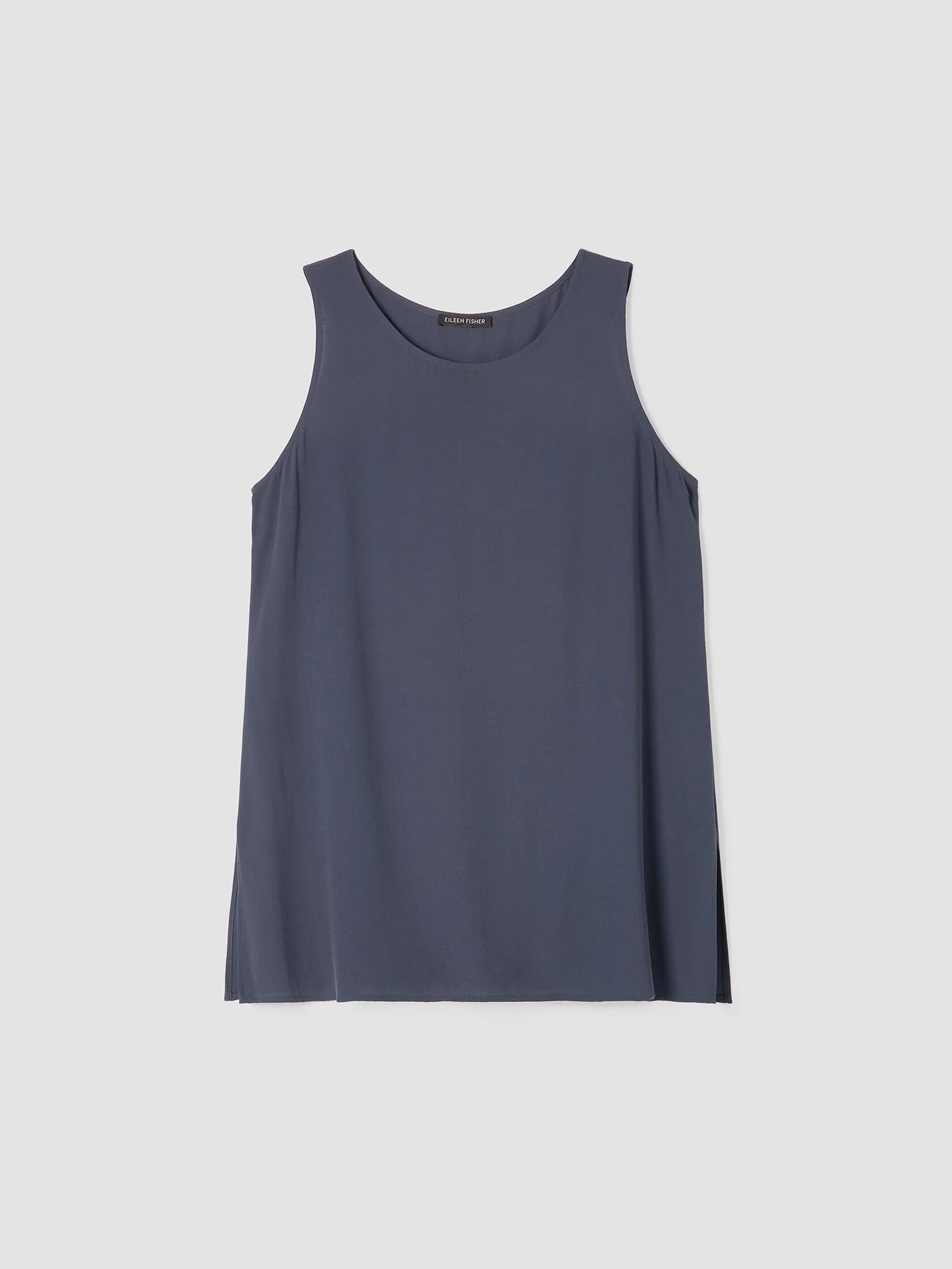 Silk Georgette Crepe Ballet Neck Tank