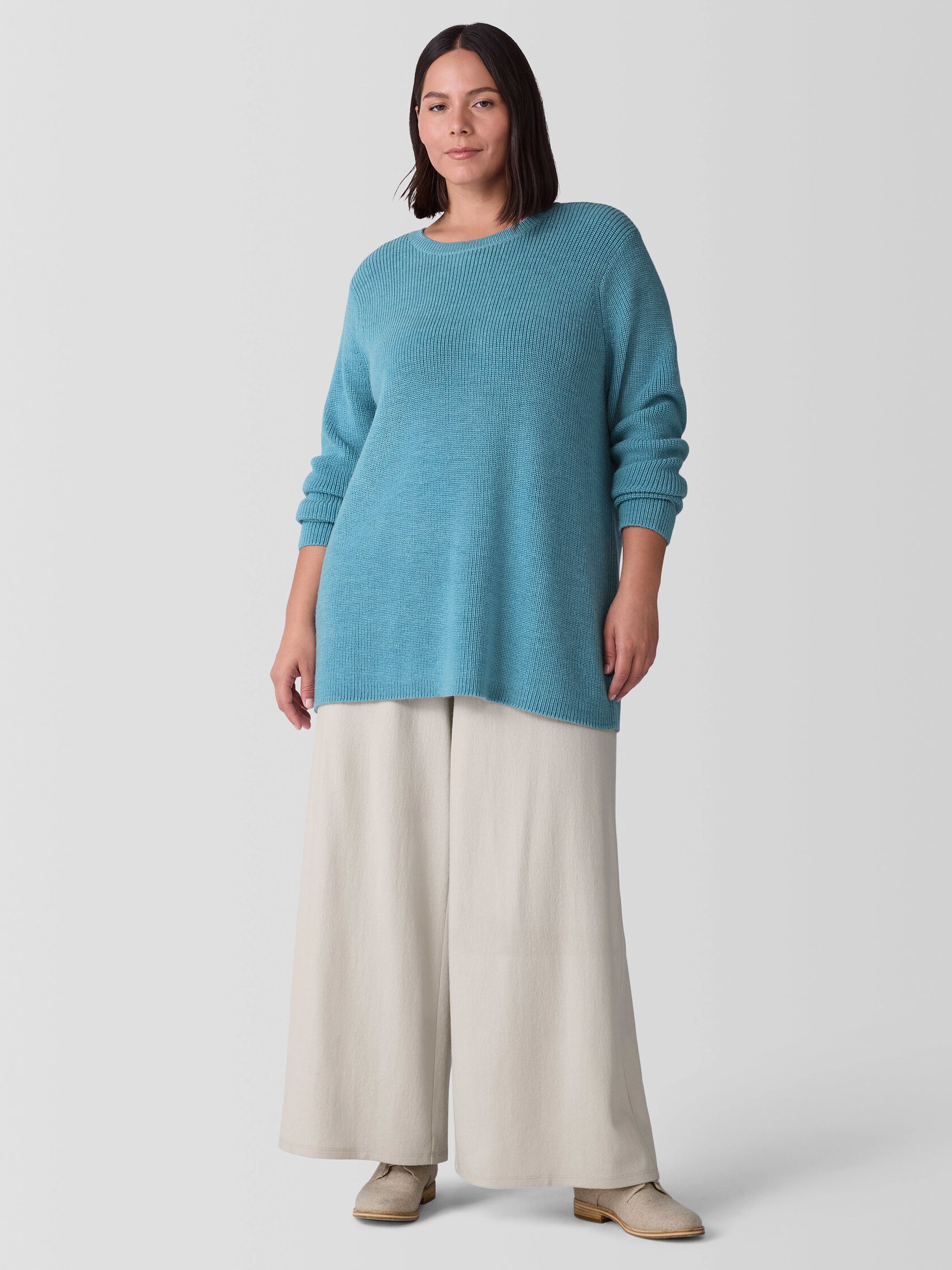 Merino Crew Neck Top in Regenerative Wool