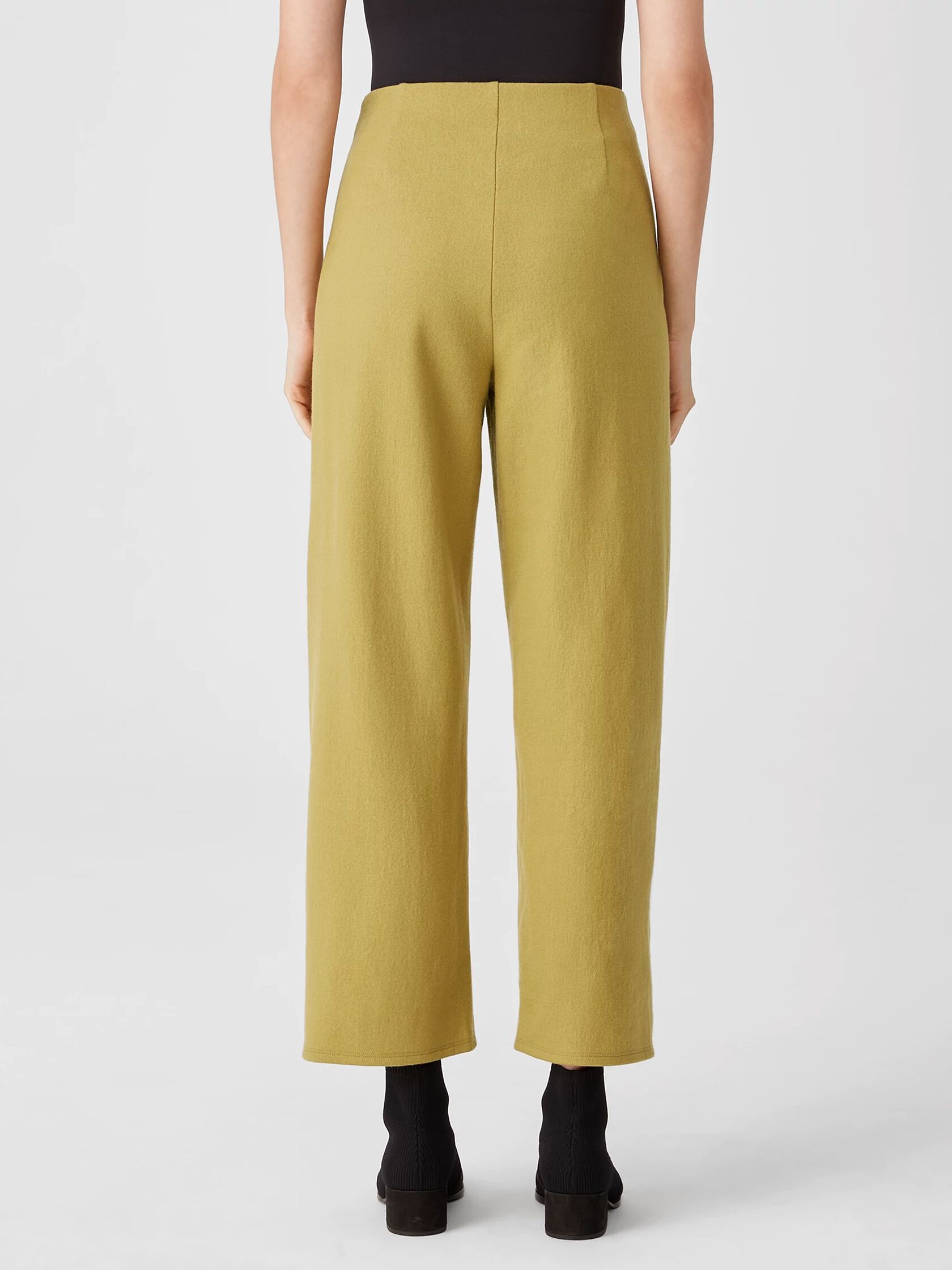 Boiled Wool Jersey Straight Pant