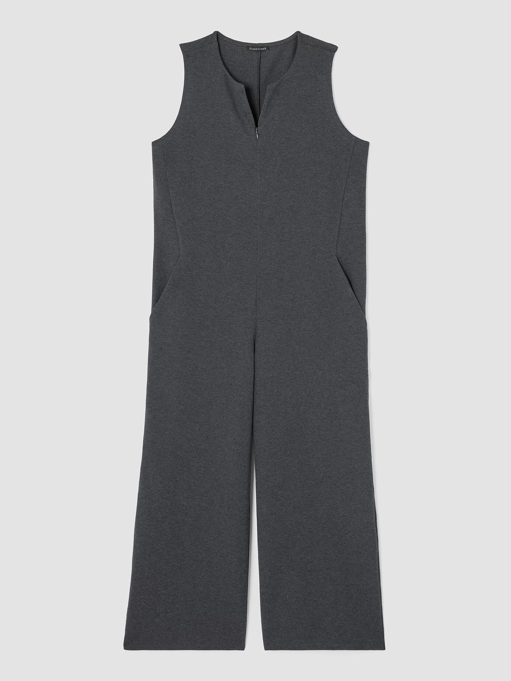 Organic Cotton Melange Crepe Jumpsuit
