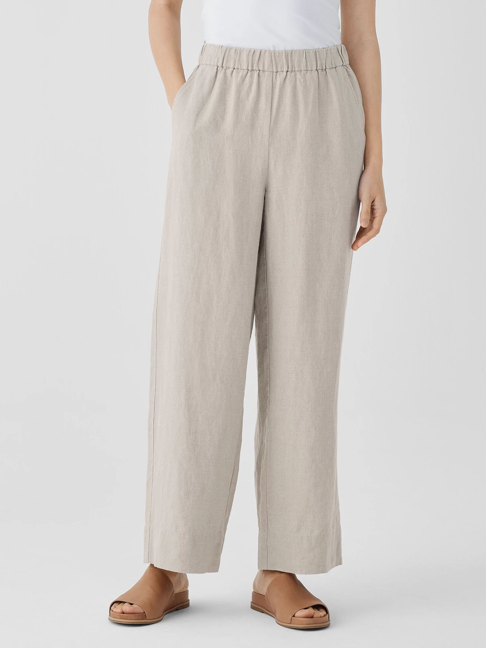 Organic Linen Wide-Leg Pant