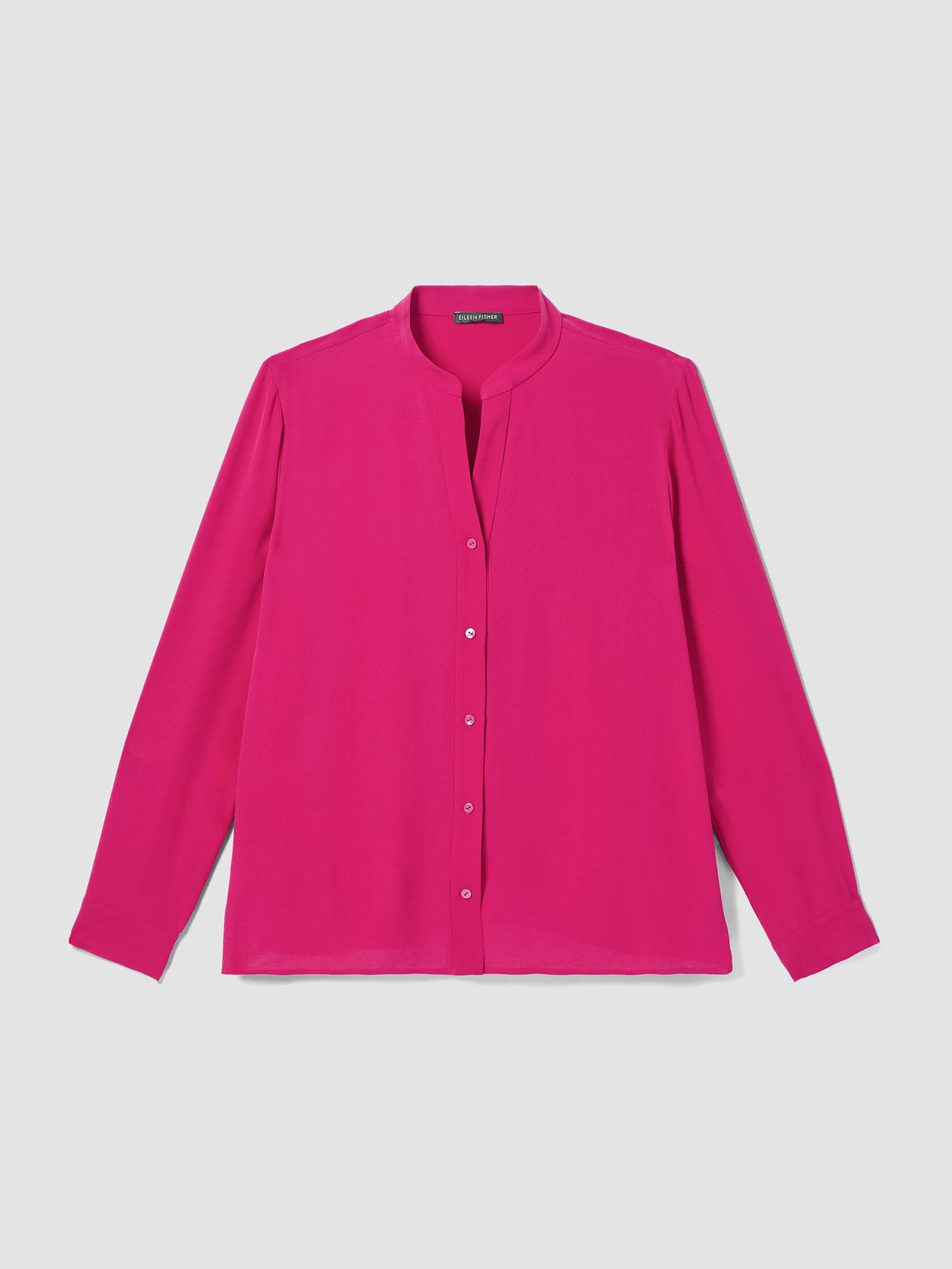 Silk Georgette Crepe Shirred-Back&nbsp;Shirt