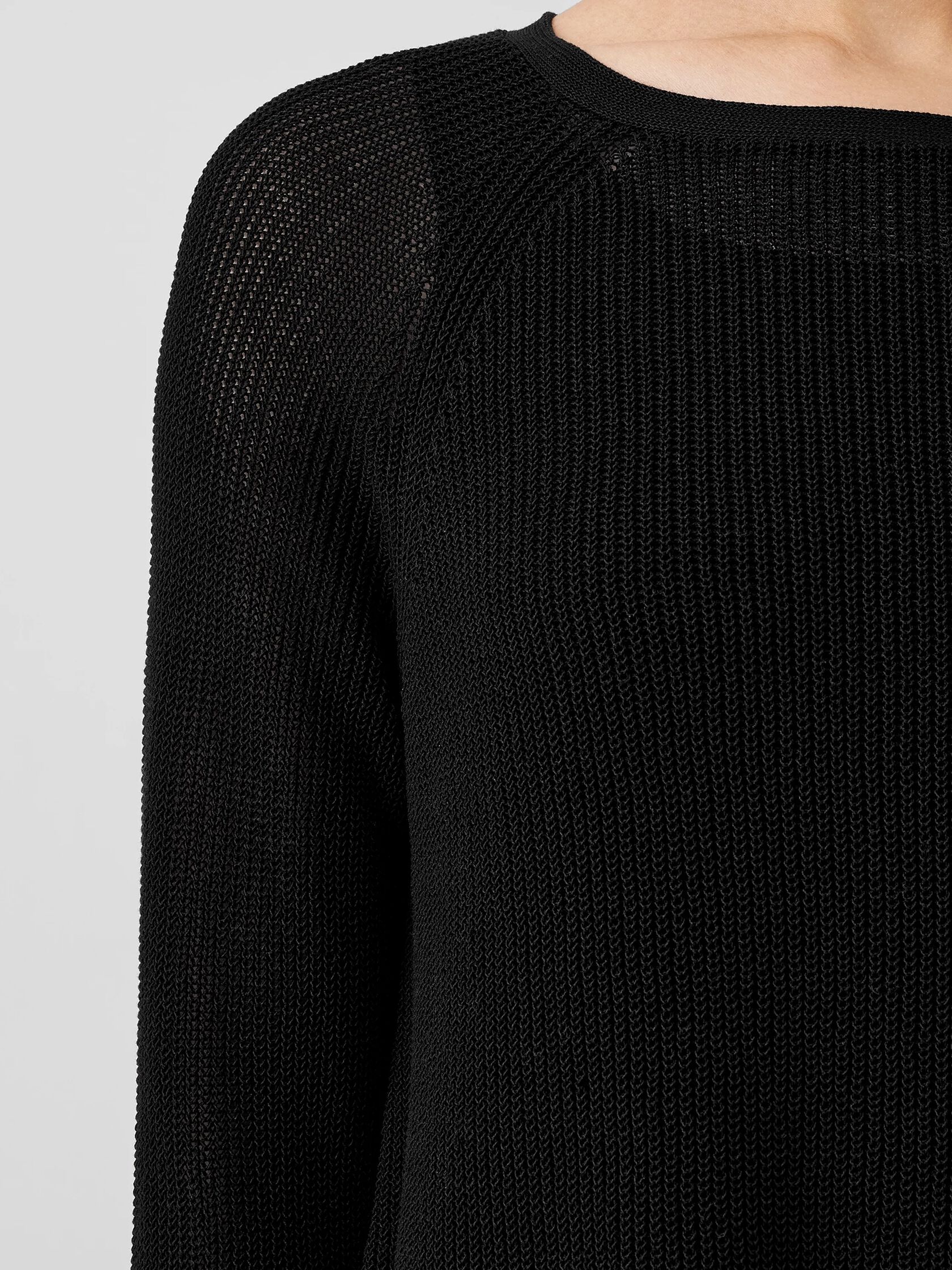 Organic Cotton Silk Cord Boatneck Top