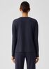 Stretch Jersey Knit Crew Neck Top