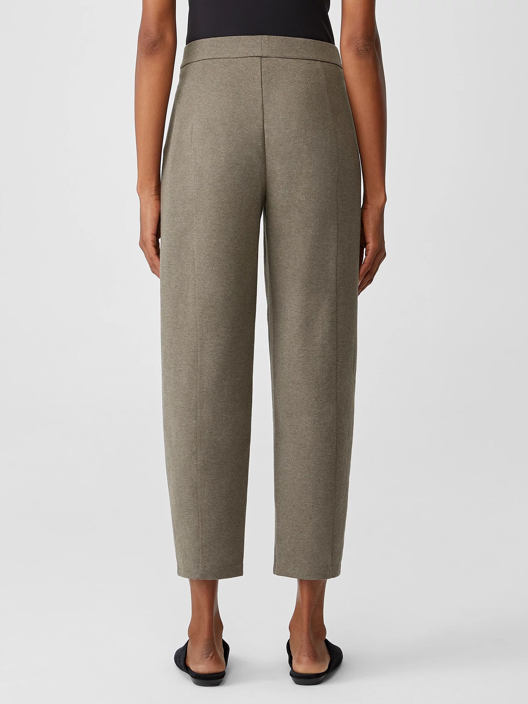 Organic Cotton Melange Crepe Lantern Pant