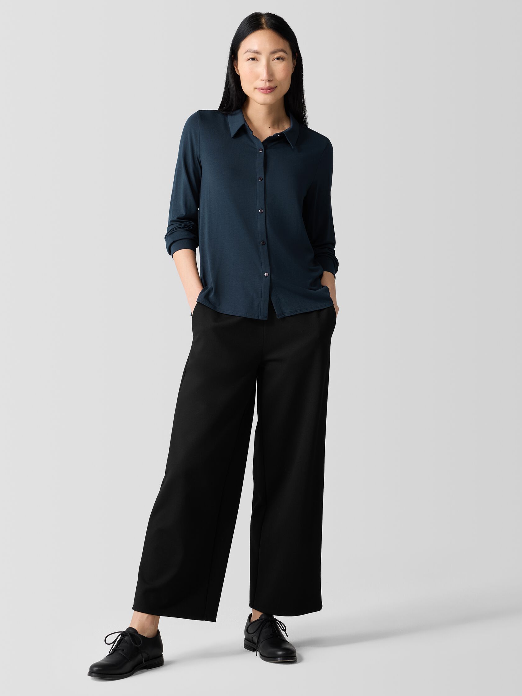 Fine Jersey Classic Collar Shirt