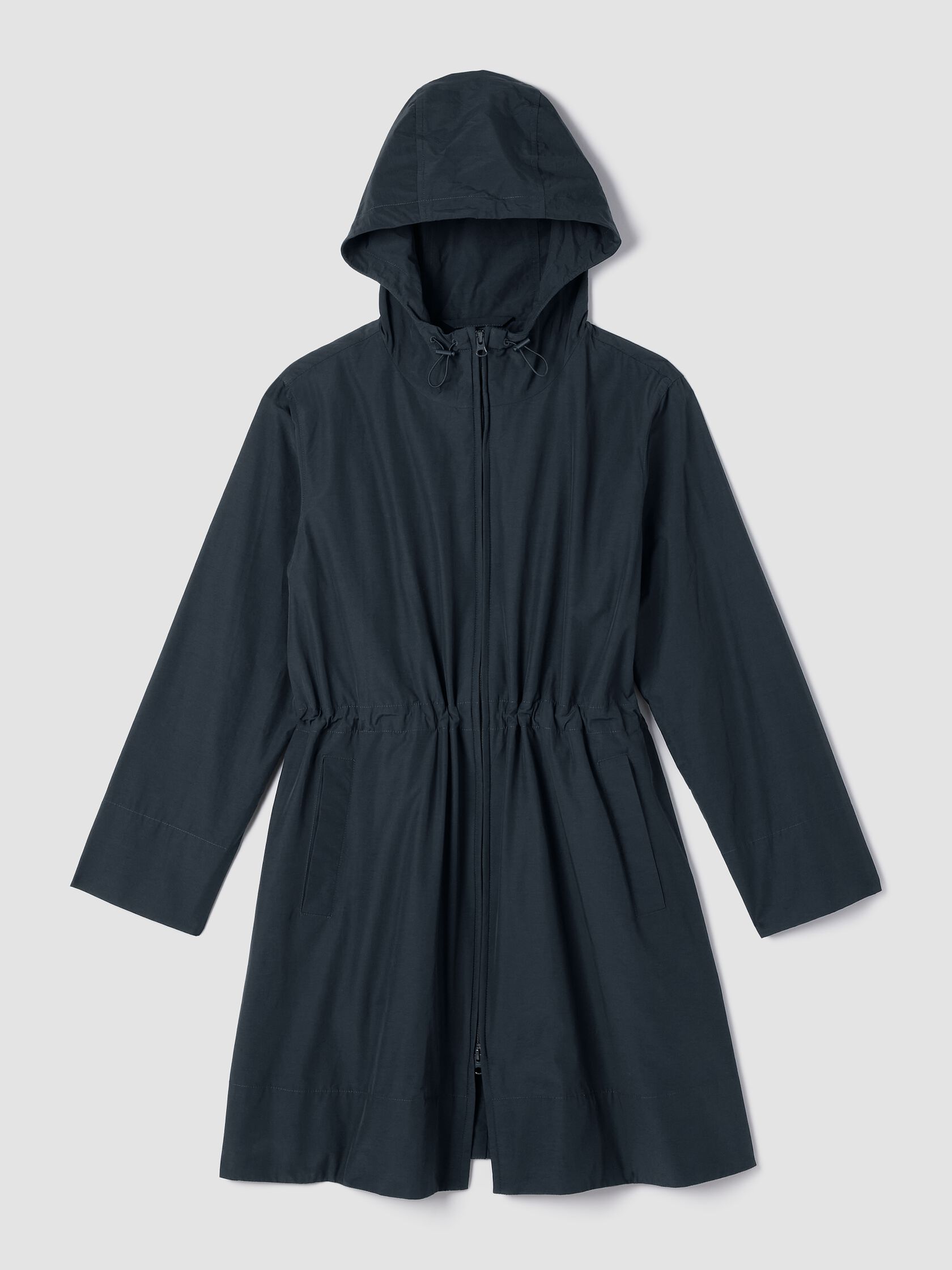 Light Cotton Nylon Hooded Coat