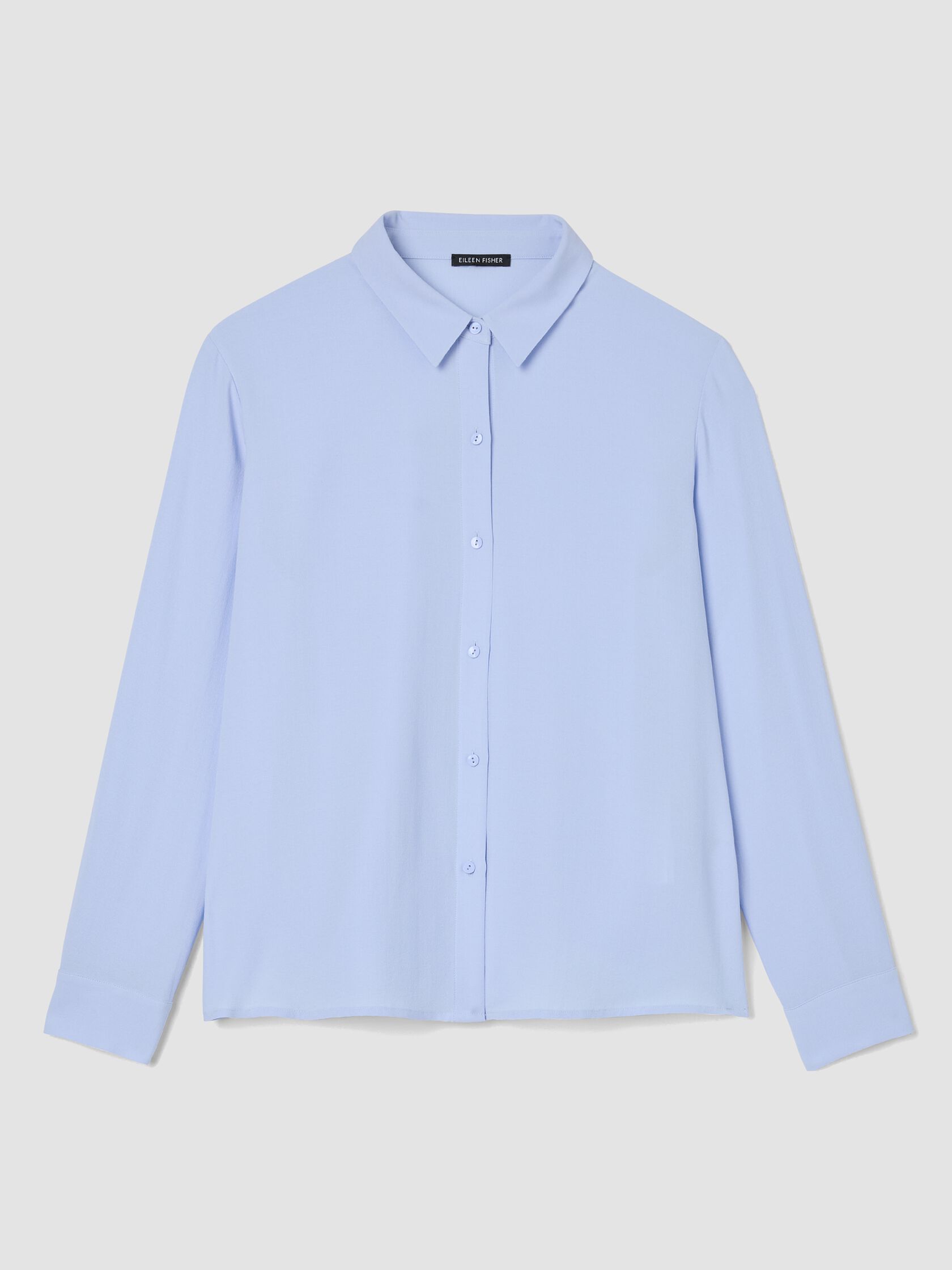 Silk Georgette Crepe Classic Collar Shirt