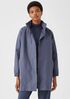 Light Cotton Nylon Stand Collar Long Coat