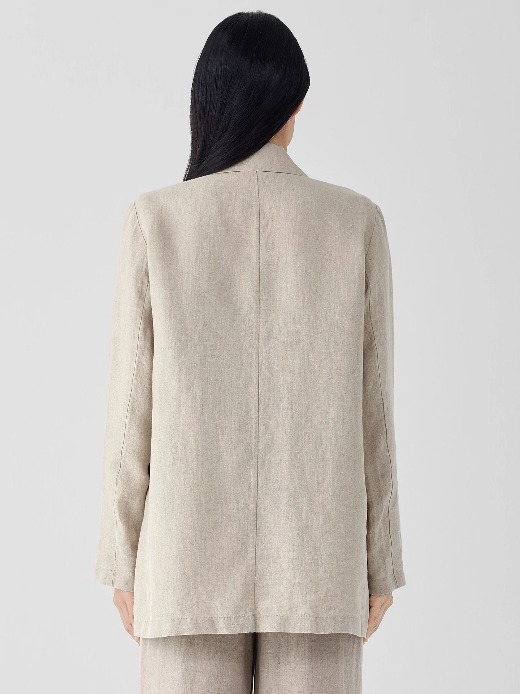Organic Linen Long Blazer