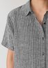 Puckered Organic Linen Short-Sleeve Shirt