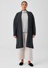 Lightweight Boiled&nbsp;Wool High Collar Coat in Regenerative Wool
