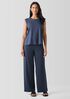 Pima Cotton Stretch Jersey Wide-Leg Pant