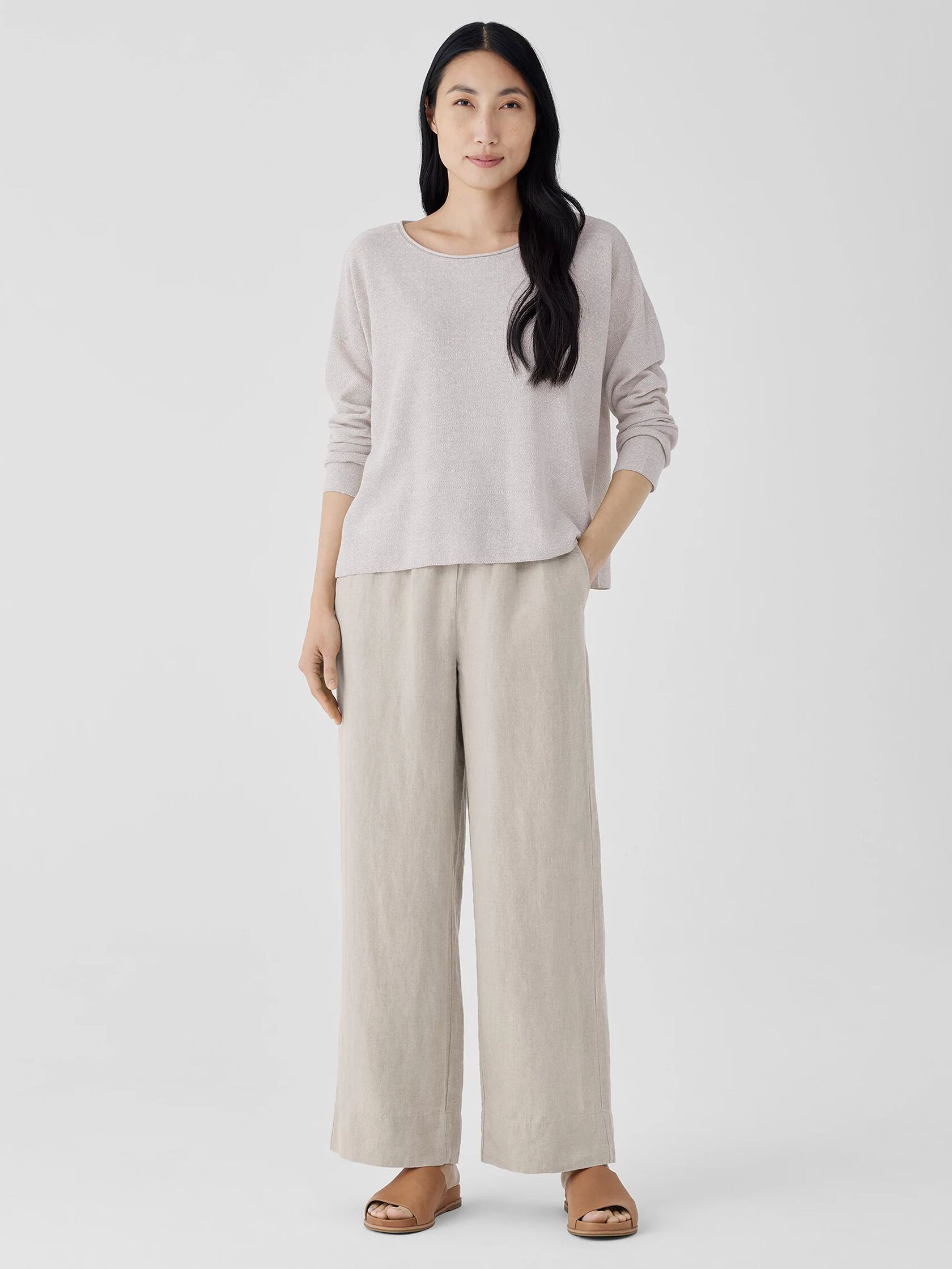 Organic Linen Wide-Leg Pant