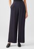 Silk Double Crepe Wide-Leg Pant