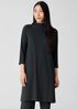 Washable StretchRib Funnel Neck Dress