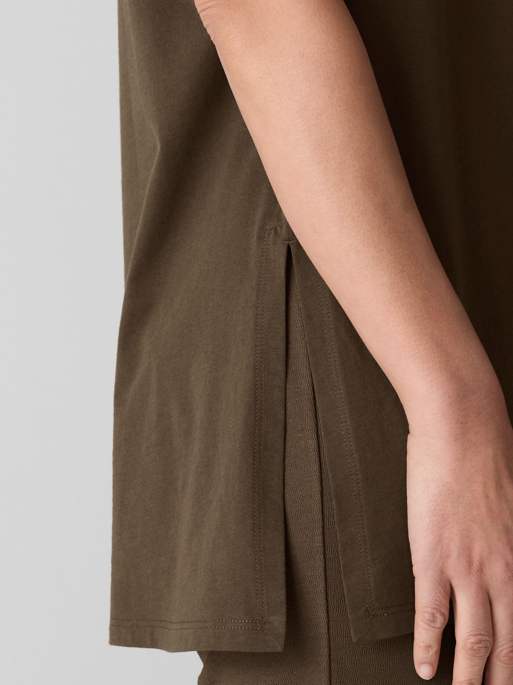 Organic Pima Cotton Jersey Long Tee