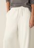 Waffle Cotton Blend Doubleknit Wide-Leg Pant